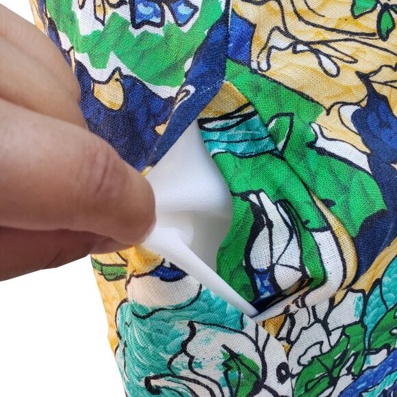 Kobi Halperin Sophie Dress Tropical Floral Linen Crew Neck A Line Sleeveless XS - Picture 4 of 8